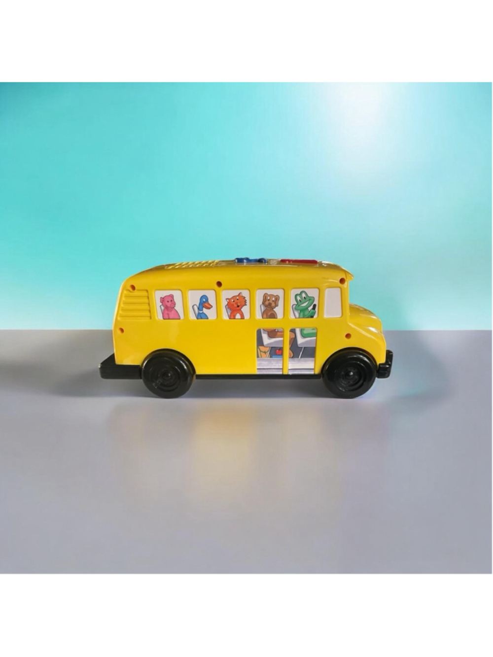 1996 vintage LeapFrog Phonics Bus Learning Toy Yellow Black “works”